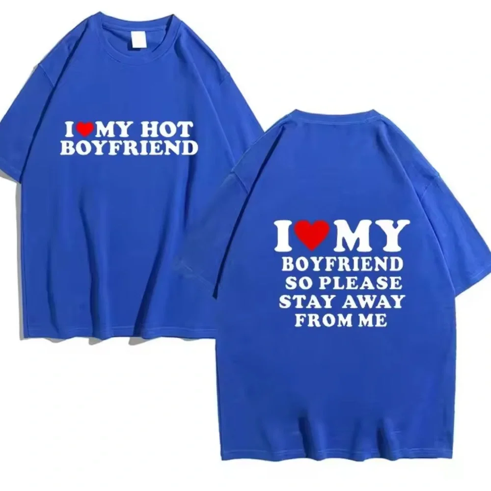 “I Love My Hot Girlfriend/Boyfriend” Graphic T-Shirt – Casual Cotton tee - Picture 3 of 10